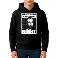 MLK The Time is Always Right to Do What is Right Kids Hoodie