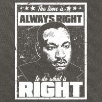 MLK The Time is Always Right to Do What is Right Cotton Canvas Backpack