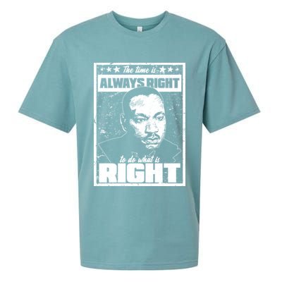 MLK The Time is Always Right to Do What is Right Sueded Cloud Jersey T-Shirt