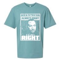 MLK The Time is Always Right to Do What is Right Sueded Cloud Jersey T-Shirt
