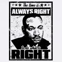 MLK The Time is Always Right to Do What is Right Garment-Dyed Sweatshirt