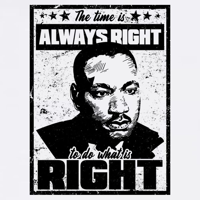 MLK The Time is Always Right to Do What is Right Garment-Dyed Sweatshirt