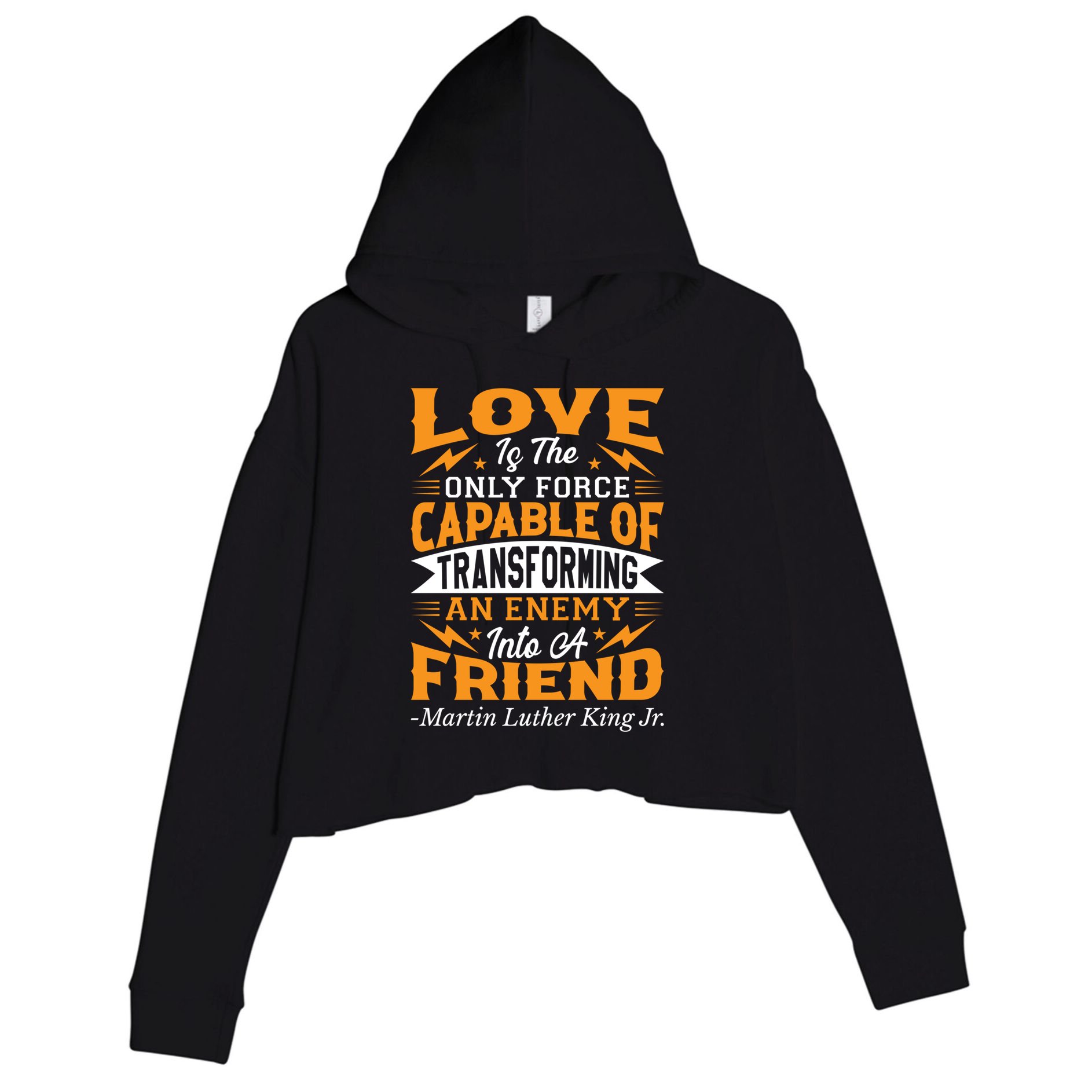 Martin Luther King Jr Great Gift Crop Fleece Hoodie