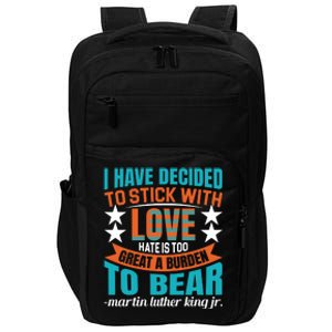 Martin Luther King Quote About Love Motivational MLK Day Impact Tech Backpack