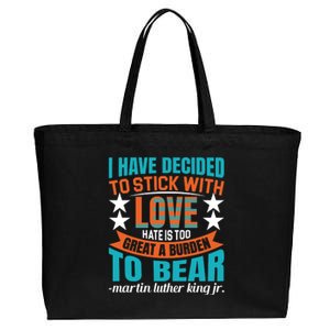 Martin Luther King Quote About Love Motivational MLK Day Cotton Canvas Jumbo Tote