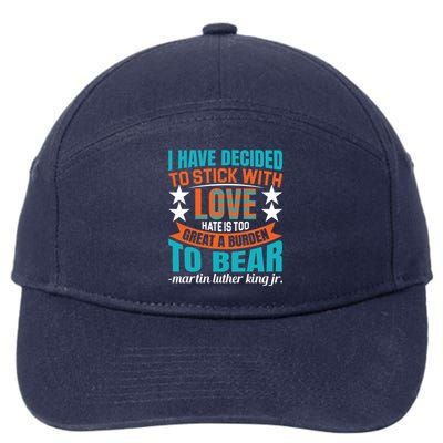 Martin Luther King Quote About Love Motivational MLK Day 7-Panel Snapback Hat