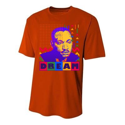 Martin Luther King Dream Colorful 80's Pop Art Performance Sprint T-Shirt