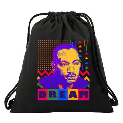 Martin Luther King Dream Colorful 80's Pop Art Drawstring Bag