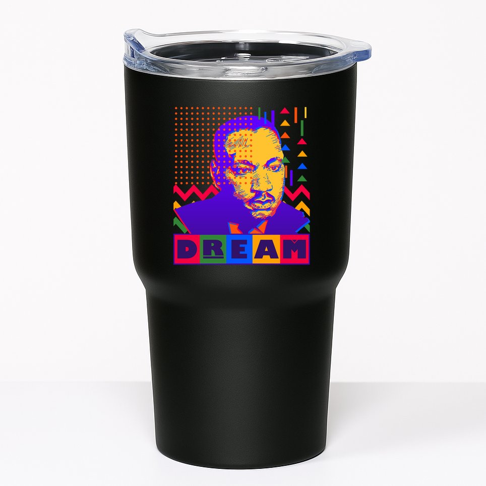 Martin Luther King Dream Colorful 80's Pop Art Tumbler