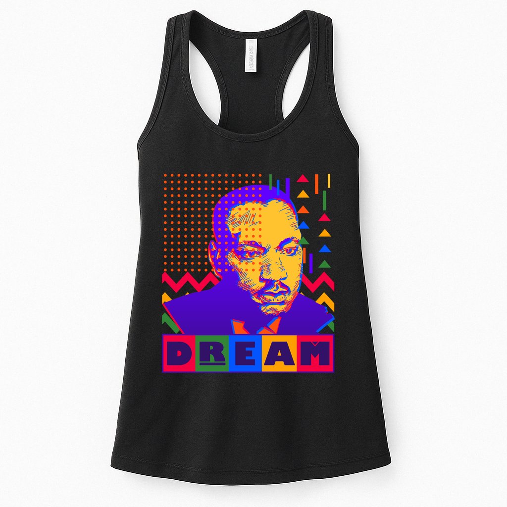 Martin Luther King Dream Colorful 80's Pop Art Womens Tank Top