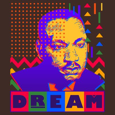 Martin Luther King Dream Colorful 80's Pop Art T-Shirt
