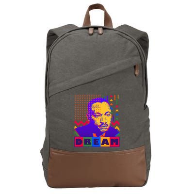 Martin Luther King Dream Colorful 80's Pop Art Cotton Canvas Backpack