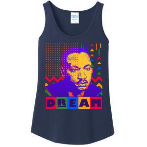 Martin Luther King Dream Colorful 80's Pop Art Ladies Essential Tank