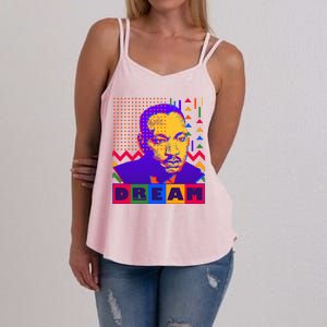 Martin Luther King Dream Colorful 80's Pop Art Women's Strappy Tank