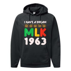 Martin Luther King Jr MLK Day Black History Design Performance Fleece Hoodie