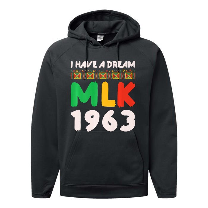 Martin Luther King Jr MLK Day Black History Design Performance Fleece Hoodie