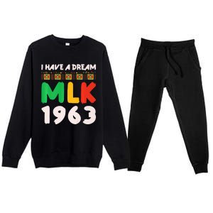 Martin Luther King Jr MLK Day Black History Design Premium Crewneck Sweatsuit Set