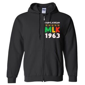 Martin Luther King Jr MLK Day Black History Design Full Zip Hoodie