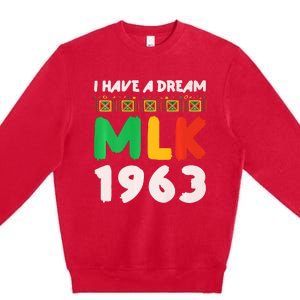 Martin Luther King Jr MLK Day Black History Design Premium Crewneck Sweatshirt