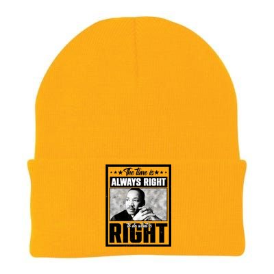 Martin Luther King Jr The Time Is Always Right To Do What Is Right Knit Cap Winter Beanie