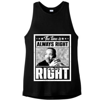 Martin Luther King Jr The Time Is Always Right To Do What Is Right Ladies PosiCharge Tri-Blend Wicking Tank