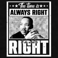 Martin Luther King Jr The Time Is Always Right To Do What Is Right Ladies PosiCharge Tri-Blend Wicking Tank