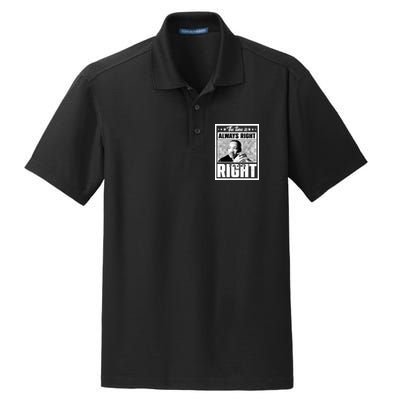 Martin Luther King Jr The Time Is Always Right To Do What Is Right Dry Zone Grid Polo