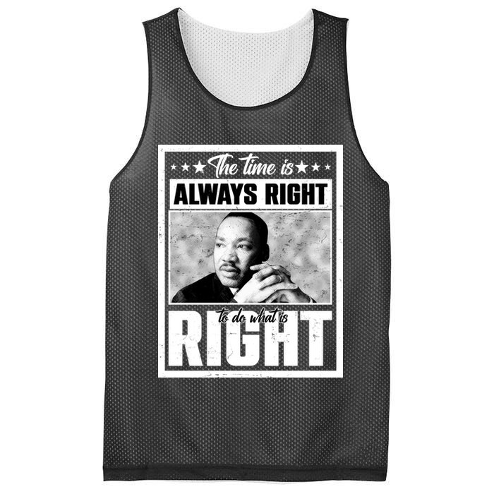 Martin Luther King Jr The Time Is Always Right To Do What Is Right Mesh Reversible Basketball Jersey Tank