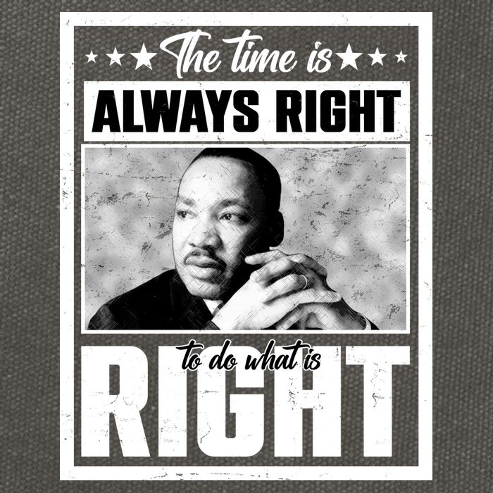 Martin Luther King Jr The Time Is Always Right To Do What Is Right Cotton Canvas Backpack