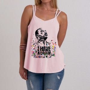 Martin Luther King Jr Day I Have A Dream Mlk Day Women's Strappy Tank