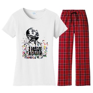 Martin Luther King Jr Day I Have A Dream Mlk Day Women's Flannel Pajama Set