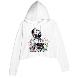 Martin Luther King Jr Day I Have A Dream Mlk Day Crop Fleece Hoodie