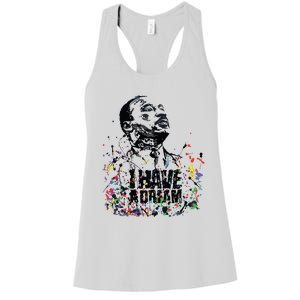 Martin Luther King Jr Day I Have A Dream Mlk Day Women's Racerback Tank