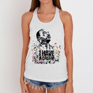 Martin Luther King Jr Day I Have A Dream Mlk Day Women's Knotted Racerback Tank