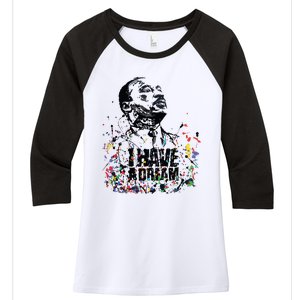 Martin Luther King Jr Day I Have A Dream Mlk Day Women's Tri-Blend 3/4-Sleeve Raglan Shirt