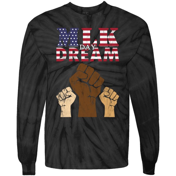 Martin Luther King Jr. MLK Dream Day Tie-Dye Long Sleeve Shirt