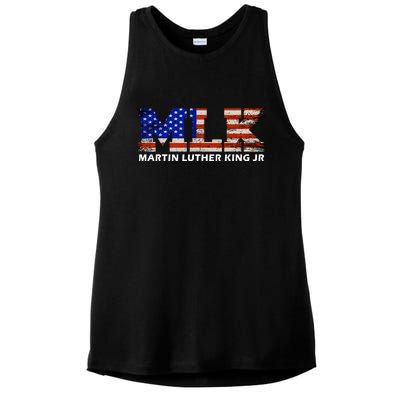 Martin Luther King Jr Day Funny MLK Vintage Freedom Gift Ladies PosiCharge Tri-Blend Wicking Tank