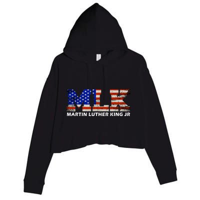 Martin Luther King Jr Day Funny MLK Vintage Freedom Gift Crop Fleece Hoodie