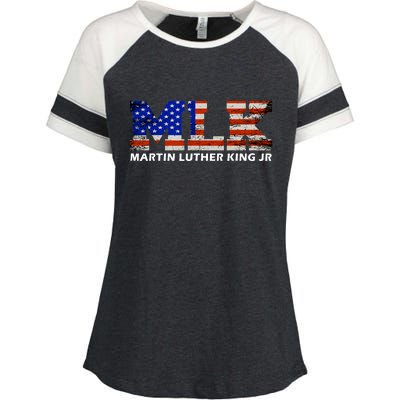 Martin Luther King Jr Day Funny MLK Vintage Freedom Gift Enza Ladies Jersey Colorblock Tee