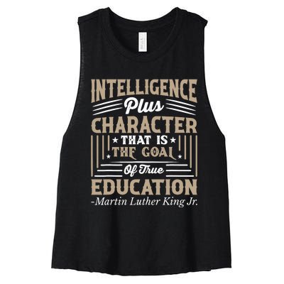 Martin Luther King Jr MLK Day Women's Racerback Cropped Tank