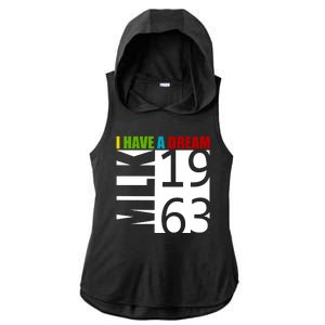 Martin Luther King Jr. I Have A Dream MLK Day Ladies PosiCharge Tri-Blend Wicking Draft Hoodie Tank