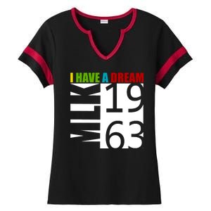 Martin Luther King Jr. I Have A Dream MLK Day Ladies Halftime Notch Neck Tee