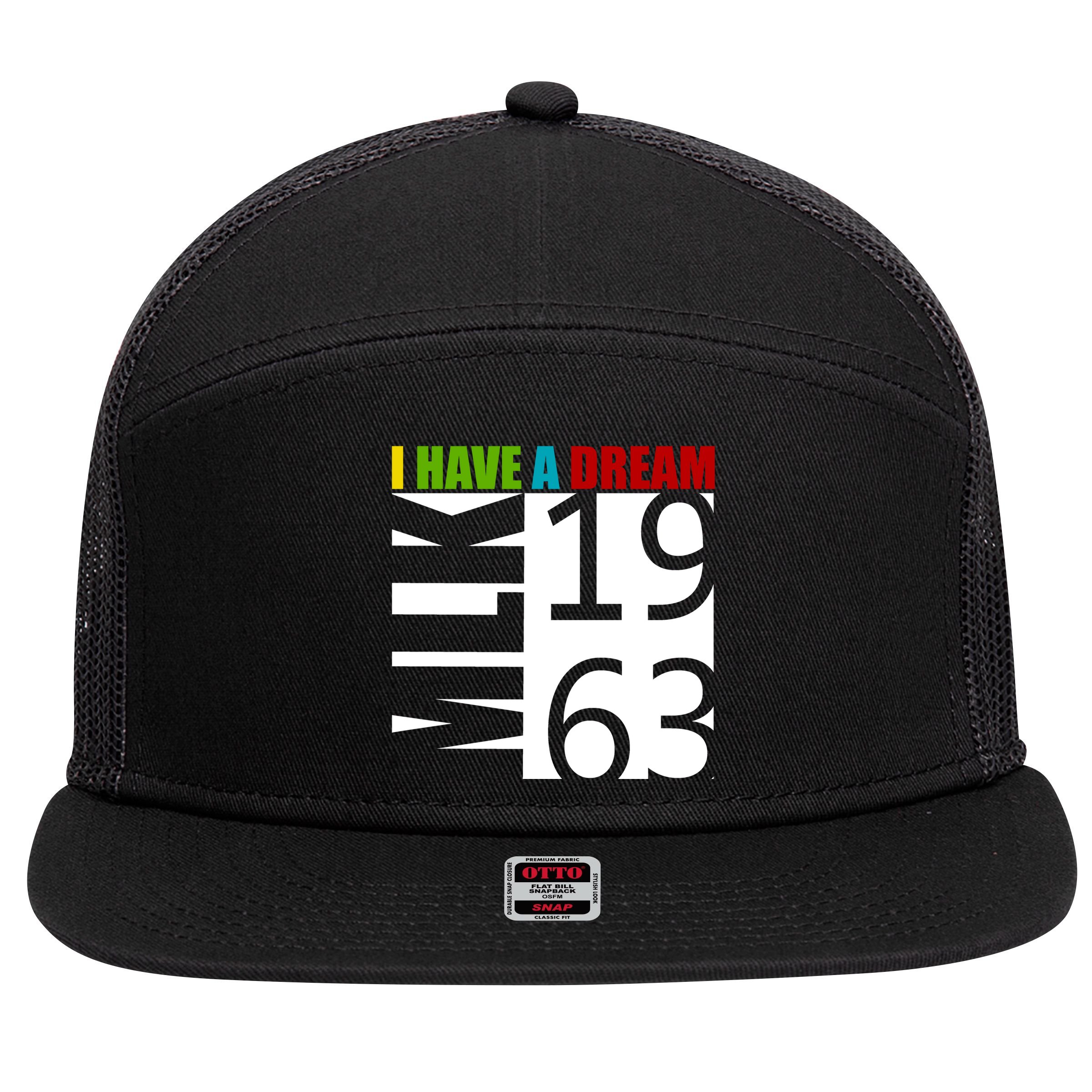 Martin Luther King Jr. I Have A Dream MLK Day 7 Panel Mesh Trucker Snapback Hat