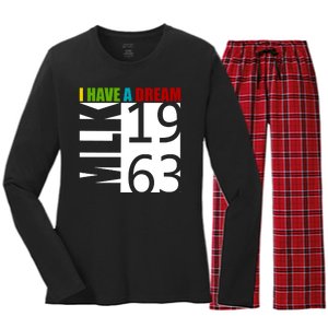 Martin Luther King Jr. I Have A Dream MLK Day Women's Long Sleeve Flannel Pajama Set 