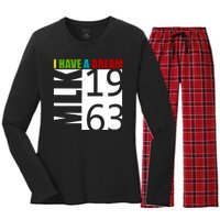 Martin Luther King Jr. I Have A Dream MLK Day Women's Long Sleeve Flannel Pajama Set 