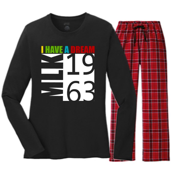 Martin Luther King Jr. I Have A Dream MLK Day Women's Long Sleeve Flannel Pajama Set 