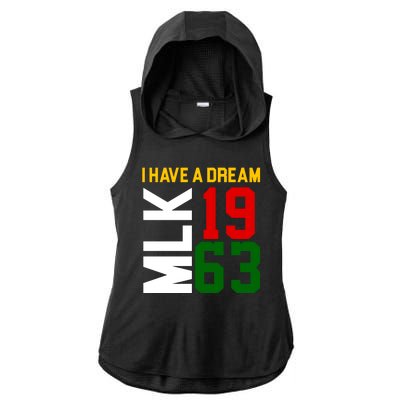 Martin Luther King Day I Have A Dream Black History MLK Ladies PosiCharge Tri-Blend Wicking Draft Hoodie Tank