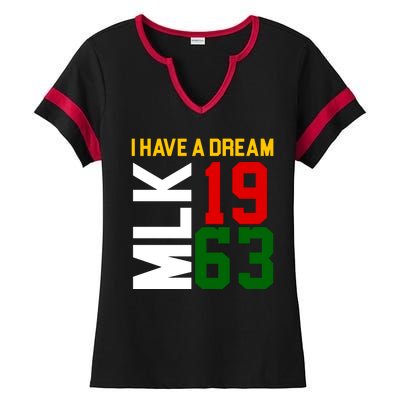 Martin Luther King Day I Have A Dream Black History MLK Ladies Halftime Notch Neck Tee