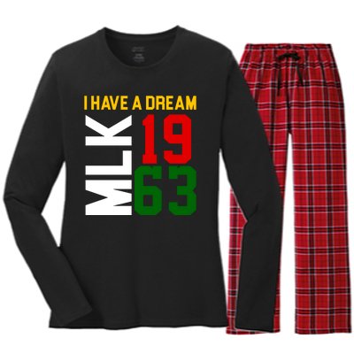 Martin Luther King Day I Have A Dream Black History MLK Women's Long Sleeve Flannel Pajama Set 