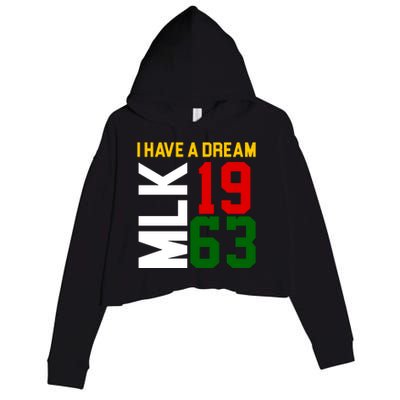 Martin Luther King Day I Have A Dream Black History MLK Crop Fleece Hoodie